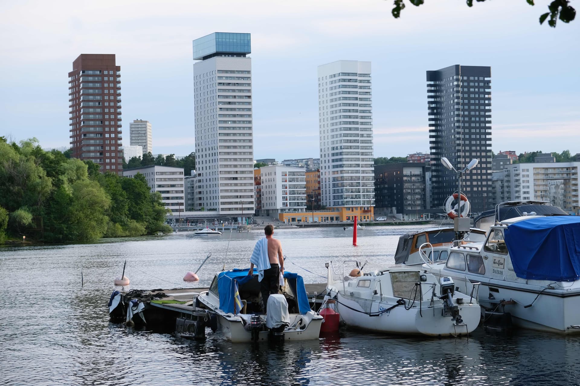 On the opposite shore